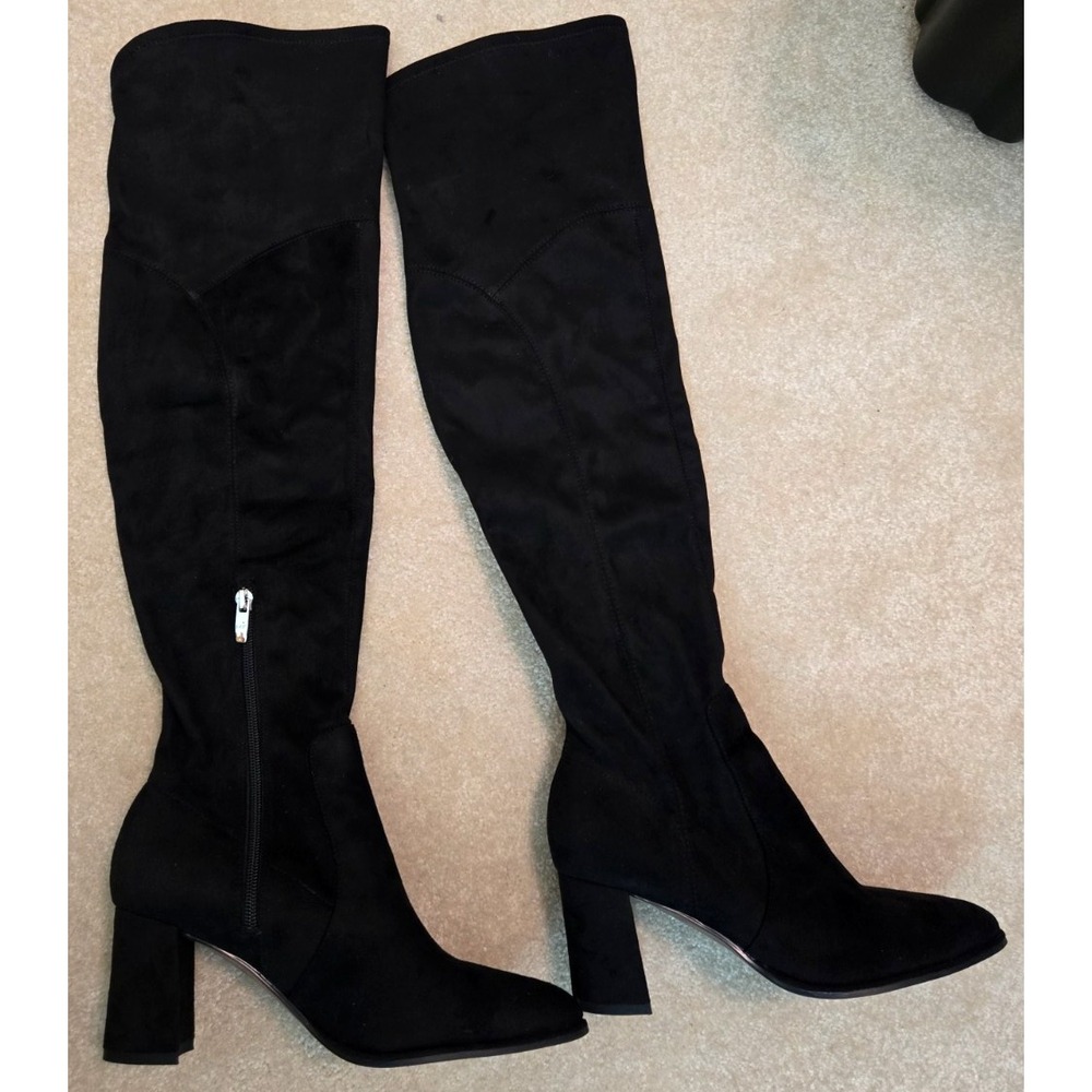 Marc Fisher‎ Luley over the knee Boot Women's 7.5M Black Suede NWOT